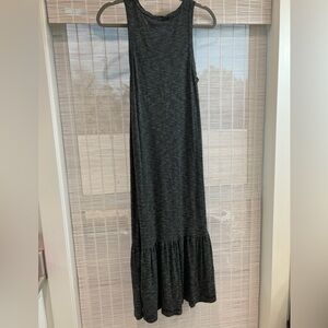 Madewell Black Striped Maxi Dress
